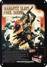 1978 MARANTZ Stereo Warrior Slays Foul Sound Art DECORATIVE REPLICA METAL SIGN picture