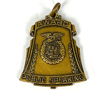 Vintage FFA Future Farmers of America Award Public Speaking  Medal Charm USA picture