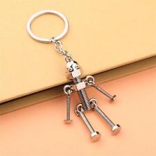 Vintage Mechanical Screw Robot Keychain Creative Movable Joint Steampunk Robot picture