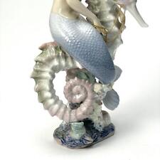 Lladro 1822 BENEATH THE WAVES Mermaid Limited pedestal/original box/certificate picture