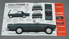 1964-1968 SUNBEAM TIGER  (1965 MK I) Car SPEC SHEET PHOTO BOOKLET BROCHURE picture