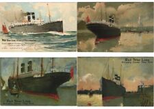 RED STAR LINE ADVERTISING SHIPPING POSTER TYPE LITHO 19 Vintage PC. (L3690) picture