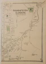 GOODSPEED'S LANDING  CT VINTAGE 1874 BEER'S MAP WITH PROPERTY OWNER'S NAMES picture
