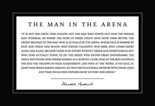 Theodore Teddy Roosevelt the Man in the Arena 13x19 Poster With Black Border picture
