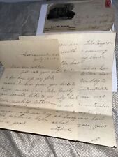 Old 1912 Letter to Kansas: St Nicholas Hotel Envelope Sacramento California CA picture