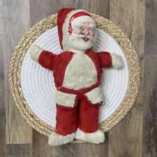 Vintage Rubber Face Red Santa Claus Plush Christmas Doll 14” **READ DESCRIPTION* picture