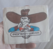 Vintage 1980s pioneer wear albuquerque new mexico Western Wear Advertising Decal picture