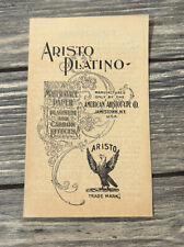 Vintage Aristo Platino Matt Surface Paper Directions Ad Promo Flyer picture