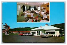 Mansfield, PA Pennsylvania, Ponda Rosa Motel & Restaurant, 1960's Cars Postcard  picture