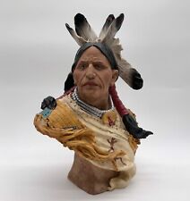 Vintage Native American Resin Bust Statue picture