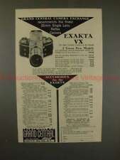 1953 Exakta VX Camera Ad, Grand Central Camera Exchange picture