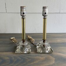 Pair of Vintage Hollywood Regency Boudoir Table Lamps w/Reflective Stick (SH) picture
