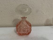 Vintage Czech Pink & Clear Glass or Crystal Perfume Bottle picture