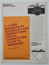 Minolta XD-11 35mm SLR Camera Modern Photography Praise 1979 Vintage Print Ad picture
