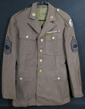 WWII US Army GHQ Res Military Police MSGT Class A Uniform Coat 1937 Long Service picture