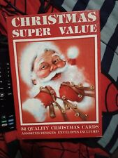 Vintage Christmas Super Value Christmas Cards Walmart Made in USA Lot of 31 picture