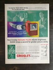 Vintage 1955 Crosley Television Full Page Original Ad 823 picture