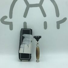 Edwin Jagger Imitation Light Horn Gillette Mach 3 Razor, with Nickel Plated Coll picture