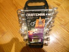 Vtg 8pc CRAFTSMAN Tools USA ~ 9 44125 12pt Standard Combination Wrench Set-- NEW picture
