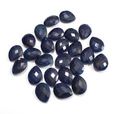 Natural Blue Sapphire Chekkar Cut Pear Shape 25 Piece Lot Loose Gemstone picture