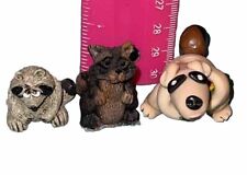 Vintage Raccoon 3 Plastic Mini Figurines Fun picture