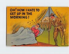 Postcard Oh How I Hate To Get Up In The Morning, with Soldiers Comic Art Print picture