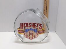 Vintage Hershey's Great American Chocolate Bar Glass Candy Cookie Jar Container picture