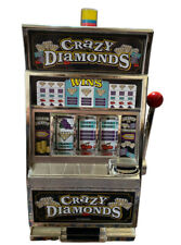 Crazy Diamonds Casino Slot Machine Toy Coin Bank w/ Lights &  Reels /coins picture