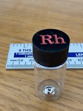 Rhodium Element Solid Metal Sample 99.99% in 7ml Glass Vial with Engraved Lid picture