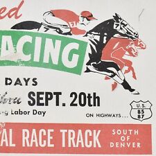 1950s Thoroughbred Horse Racing Centennial Race Track Littleton Colorado Blotter picture