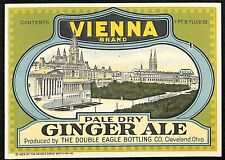 Vienna Brand Pale Dry Ginger Ale Double Eagle Cleveland Paper Soda Label c1929 picture