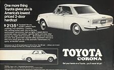 Vintage Print Ad 1969 Toyota Corona Retro Garage Home Wall Art Decor Car Auto picture