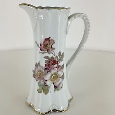 Hand Painted Bavaria Pitcher  Made In West Germany With Gold Trim. Beautiful picture