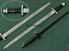 Fully Hand Forged Damascus Steel Norse / Medieval / Viking / Historical Sword. picture