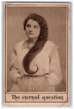 Blue Earth Minnesota MN Postcard Pretty Woman The Eternal Question 1911 Antique picture