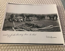 Vintage LA Huffman Waiting For The Branding Irons To Heat Original Copy picture