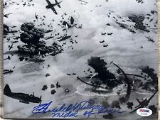HERSHEL WILLIAMS SIGNED 8x10 AIR PHOTO MEDAL  OF HONOR Iwo Jima WWII PSA/DNA picture