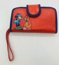 Vintage Red Vinyl Walt Disney Productions Minnie Mouse and Pluto Wallet picture