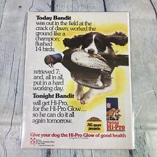 Vintage 1983 Purina Hi-Pro Dog Food Print Ad Magazine Advertisement Bird Hunt picture