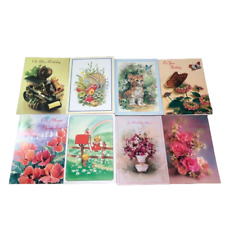 Vintage Greeting Cards Birthday Lot Unused Christian Inspirations 1997 Bulk 8 picture
