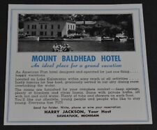 1951 Print Ad Michigan Saugatuck Mount Baldhead Hotel Happy Vacations Lake art picture