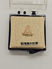 Vintage 10k Yellow Gold Freemason Masonic Sun Tie Tack Lapel Pin .3 Grams picture