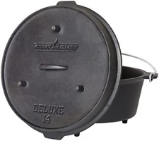 12 Qt Seasoned Cast Iron Dutch Oven Camping Outdoor Cooking Pot with Lid picture