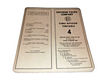 APRIL 1957 SOUTHERN PACIFIC YUMA DIVISION EMPLOYEE TIMETABLE #4 picture