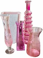 Pink Vase Lot Of 5 Includes Shawnee And GAOMI picture