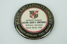 Vintage 1955 Maryland Casualty Co Insurance Conference Advertising Button Mirror picture