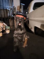 1930's Cast Iron Scotty Dog Large Figural Scottish Terrier Holding Cane  picture