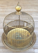 Excellent Antique Art Deco Hendryx Brass Bird Parakeet Cage Early 1920s picture