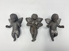 SIGNED Adelina Pedro Martinez Black Clay Hand Sculpted Angel - Cherub Ornaments picture