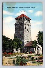 Talladega AL-Alabama, Mt Cheaha State Park, Bunker Tower, Vintage Postcard picture